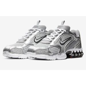 NEW Nike Air Zoom Spiridon Cage 2 Metallic Silver Black CJ1288-001 Men’s Size 14